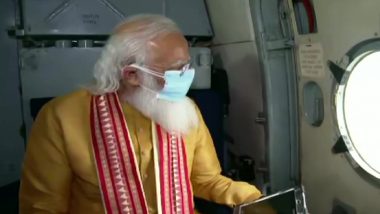 PM Narendra Modi Conducts Aerial Survey of Cyclone Yaas Affected Areas in West Bengal & Odisha