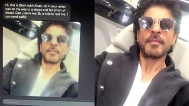 Fact Check: Is 'Shah Rukh Khan' Asking Money for Diesel By Sending His Selfie? Don't Fall For This Fake Viral Message