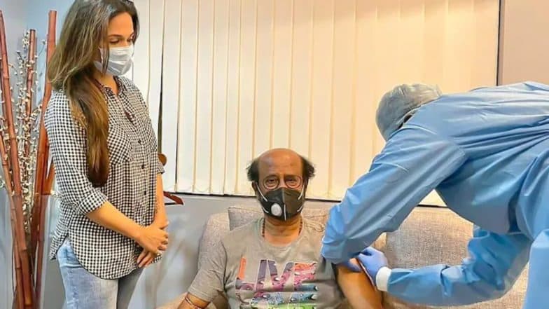 Rajinikanth Takes the Second Dose of COVID-19 Vaccine (View Pic)