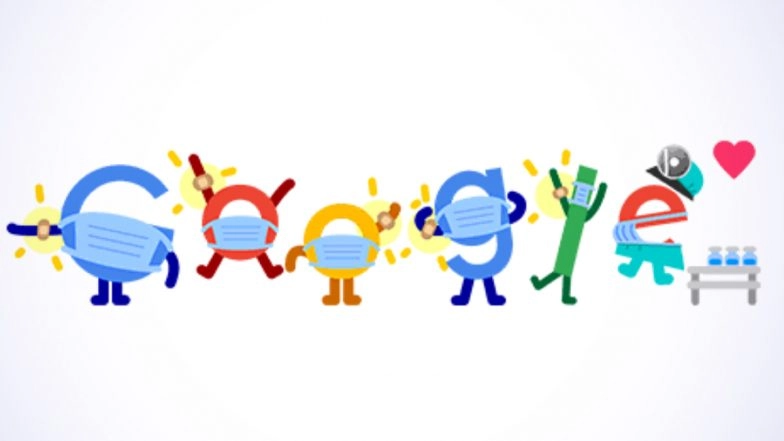 COVID Vaccine Google Doodle Urges People to Vaccinate &amp; Wear Masks: 'Get Vaccinated. Wear a Mask. save Lives.', Says Search Engine Giant in a Creative Doodle