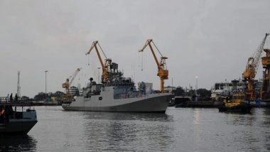 India News | INS Trikand Reaches Mumbai with 40 MT of Liquid Medical Oxygen from Qatar