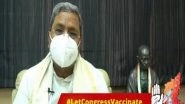India News | COVID-19: Siddaramaiah Asks Karnataka Govt to 'Let Congress Vaccinate'