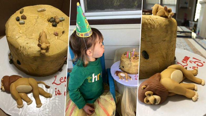 Little Girl Celebrates Birthday with Disney's The Lion King Cake Specifically with the Moment Where Mufasa Dies; See PICS