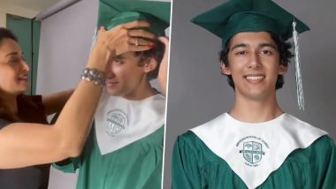 Madhuri Dixit and Shriram Nene’s Son Arin Graduates From High School With Flying Colours (Watch Video)