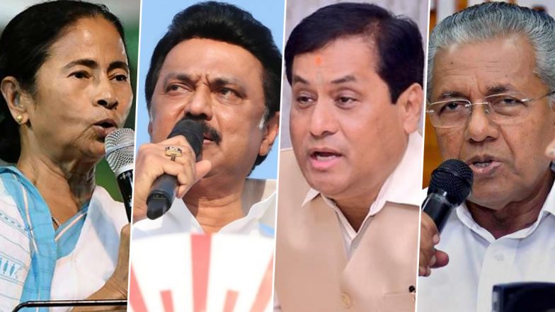 Assembly Elections 2021 Results: TMC Crosses Majority Mark in West Bengal, DMK-Congress Leads in Tamil Nadu, LDF Ahead in Kerala and BJP in Assam