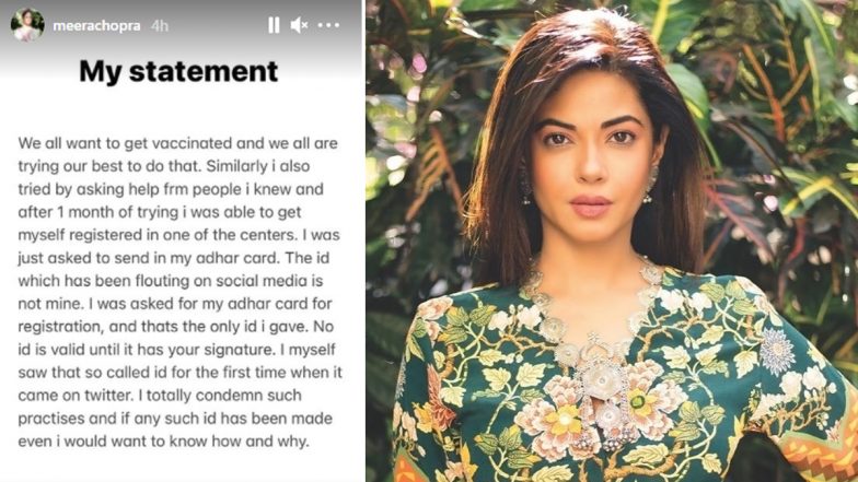 Meera Chopra Denies Allegations of Getting Her COVID-19 Vaccination Via Fraudulent Means, Issues Statement