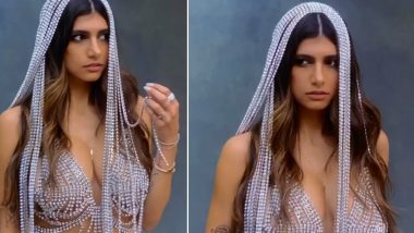 XXX OnlyFans Star Mia Khalifa Oozes Oomph in the Latest Video as She Slips into a Sexy Rhinestone Brassiere; Watch Super HOT Clip