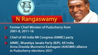 India News | Puducherry Assembly Polls: Will NR Cong Chief N Rangaswamy Become CM Again?
