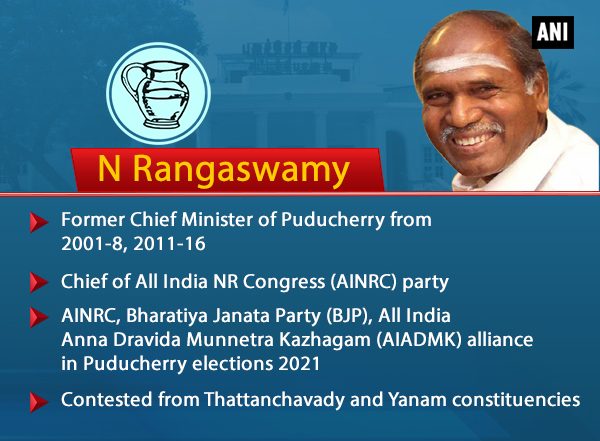 India News | Puducherry Assembly Polls: Will NR Cong Chief N Rangaswamy Become CM Again?