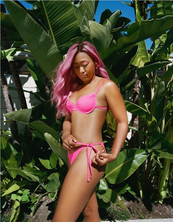 Naomi Osaka shows off new jewellery and red bikini in sizzling