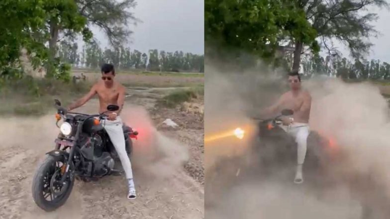 Navdeep Saini Flaunts His New Harley Davidson & Well Chiseled Abs in New Video