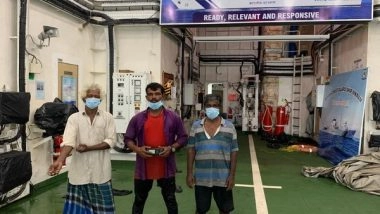 India News | 3 Stranded Fishermen off Kannur Rescued by Indian Coast Guard