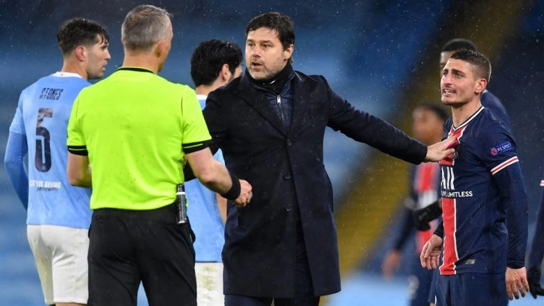 PSG Stars Marco Verratti, Ander Herrera Accuse Referee Bjorn Kuipers of Swearing at Their Team’s Players During UCL 2020–21 Semi-final Defeat Against Manchester City