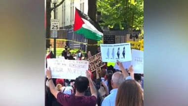 World News | Violent Clash Between Pro-Israel, Pro-Palestinian Protestors in NYC, One Hurt