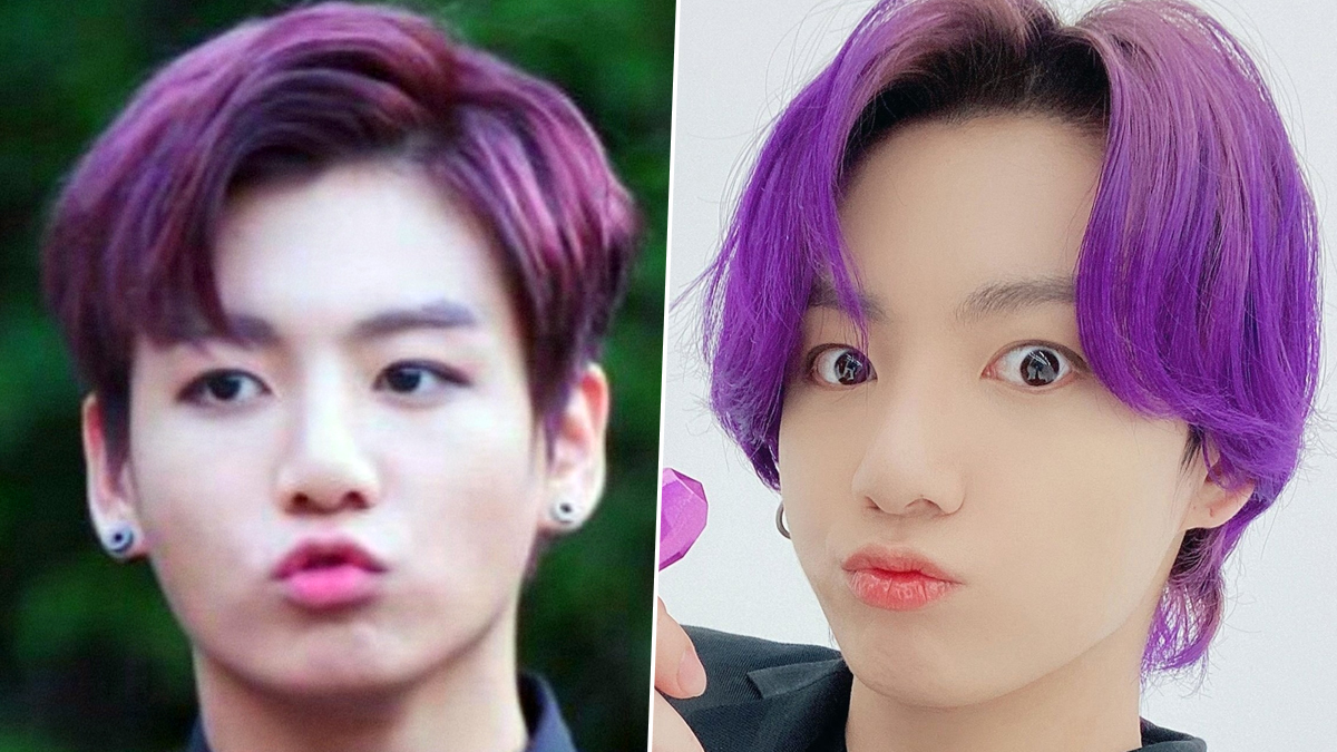 BTS Star Jungkook's Purple Hair Takes over Twitter Once Again! ARMY Cannot  Stop Sharing Pics and Videos of the K-Pop Star | 👍 LatestLY