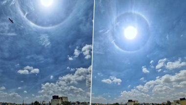 Rainbow Ring ‘Sun Halo’ Spotted in Bangalore Sky; Netizens Share Spectacular Pictures on Twitter