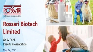 Business News | Rossari Biotech Posts 37 Pc Revenue Growth at Rs 218 Crore