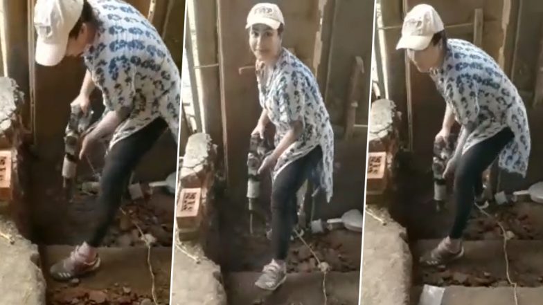 Shilpa Shinde Switches To 'Construction Field' Due To Lockdown; Fans Praise The Actress Saying 'Koi Kaam Chota Nahin Hota' (Watch Video)