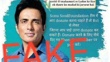 Sonu Sood Busts A Fake Donation Post Attributed To His Foundation (View Pic)