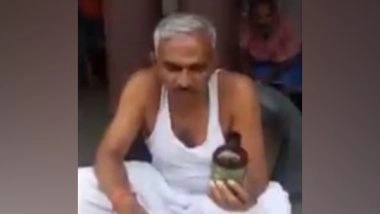 India News | Giving Demonstration on Camera, BJP MLA in UP Recommends Drinking Cow Urine to Stop Spread of COVID-19