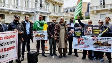 World News | Demonstration Held in Front of Pak High Commission in London for Release of Journalist Tanveer Ahmed