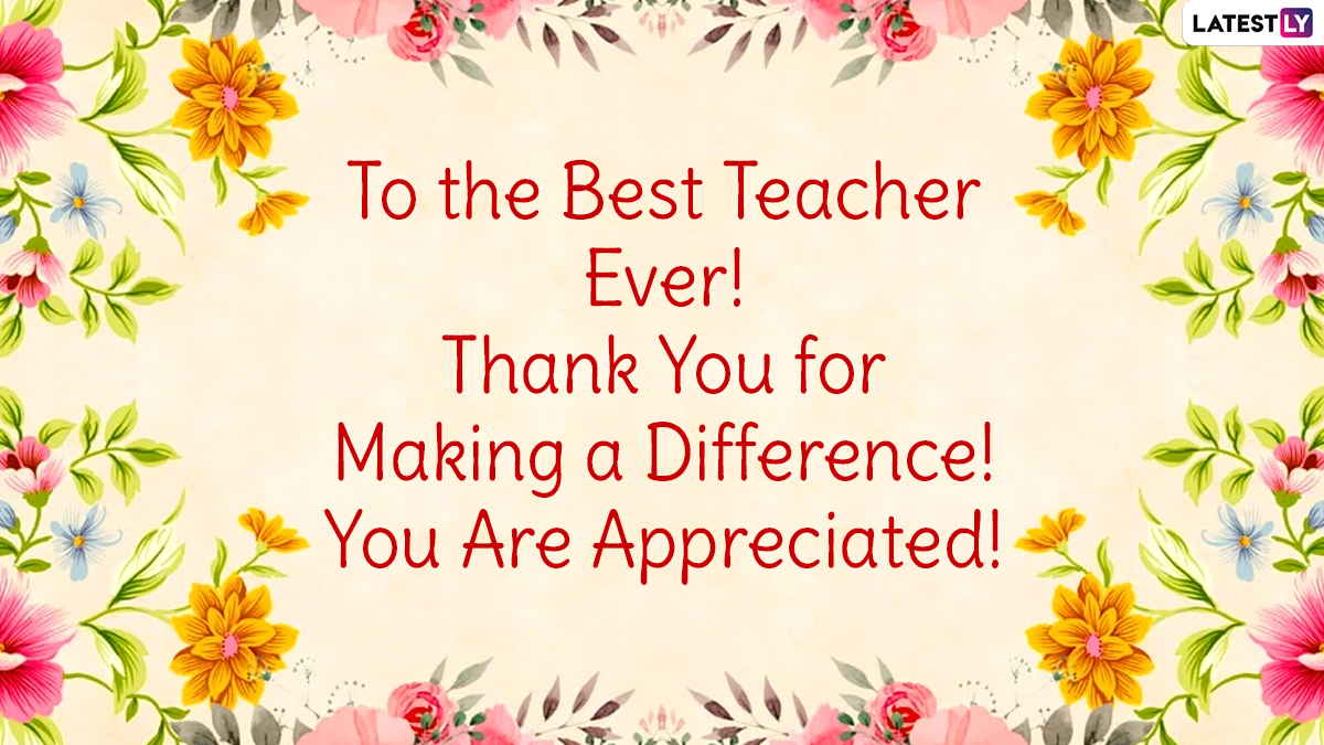 Teacher Appreciation Thank You Messages