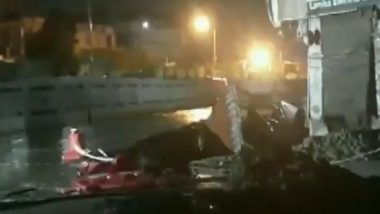 Delhi Rains: Truck Falls Into Caved Road in Najafgarh, Watch Video