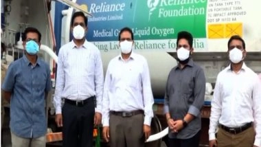 India News | COVID-19: Oxygen Express Carrying 80 MT Medical Oxygen Reaches Andhra's Guntur