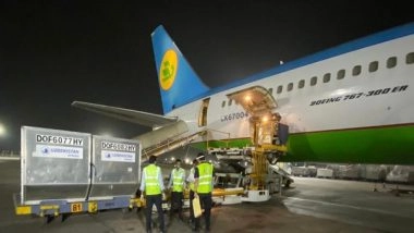 World News | COVID-19 Crisis: Uzbekistan Sends 100 Oxygen Concentrators, Medical Supplies to India