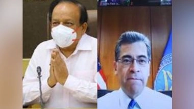 World News | Harsh Vardhan Holds Talks with US Counterpart, Says Two Countries Have Strong Collaboration in Public Health