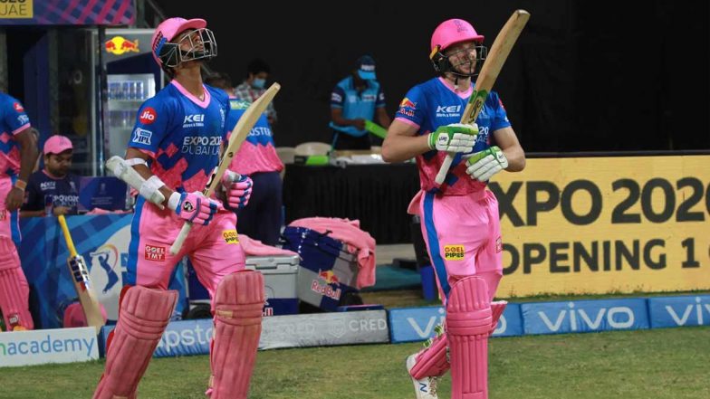 IPL 2021 Postponed: Jos Buttler Gifts Autographed Bat to Rajasthan Royals Teammate Yashasvi Jaiswal Before Heading Home (View Pic)