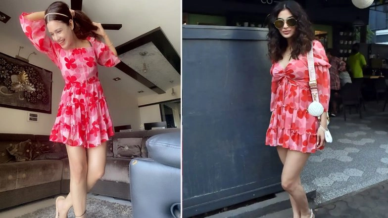 Fashion Faceoff: Mouni Roy or Yuvika Chaudhary, Who Looked Cuter In This Red Floral Dress?
