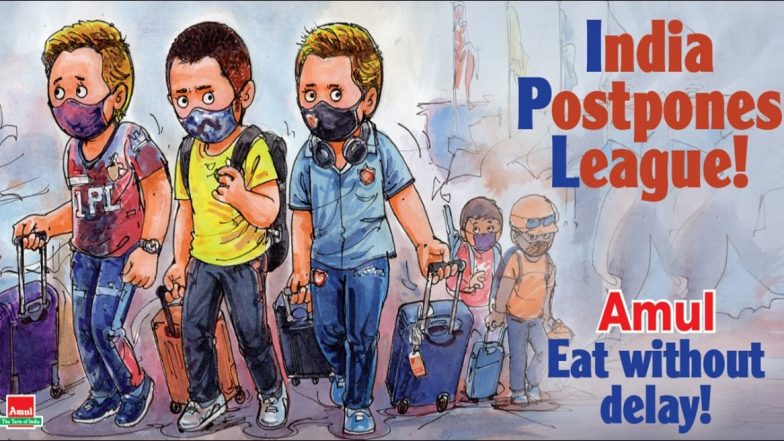 Amul Releases Special Caricature for IPL 2021's Indefinite Postponement