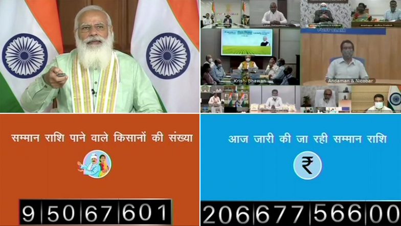 PM Narendra Modi Releases 8th Installment of Financial Benefits Under PM-KISAN Scheme Via Video Conferencing