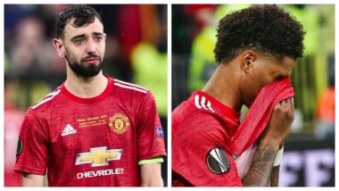 Bruno Fernandes, Marcus Rashford, Ole Gunnar Solskjaer in Tears After Losing Europa League 2020-2021 Title to Villarreal (See Pics)