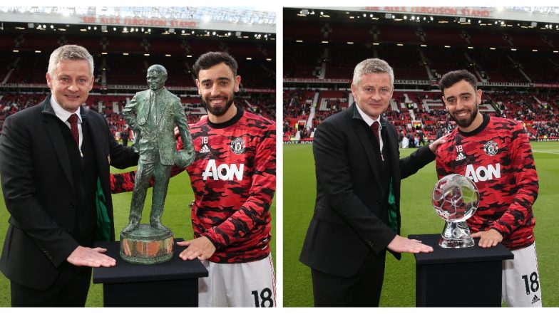 Bruno Fernandes Thanks Fans After Winning Matt Busby Player of the Year & Manchester United’s Goal of the Season Award for 2020-21 (See Pics)