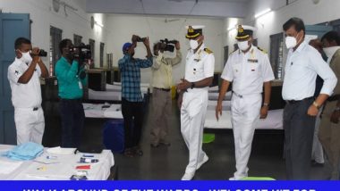 India News | 150 Bed COVID Care Facility Established by Indian Navy at Odisha's Khurda District