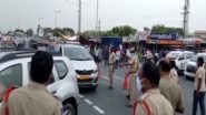India News | Vehicles Line Up at Telangana-Andhra Pradesh Border as Telangana Police Checks E-pass