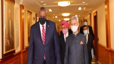 World News | Jaishankar, Defence Secy Austin Reaffirm Their Commitment to Sustaining Free and Open Indo-Pacific Region