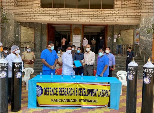 DRDO Delivers 50 Oxygen Cylinders to Hyderabad's Gandhi Hospital
