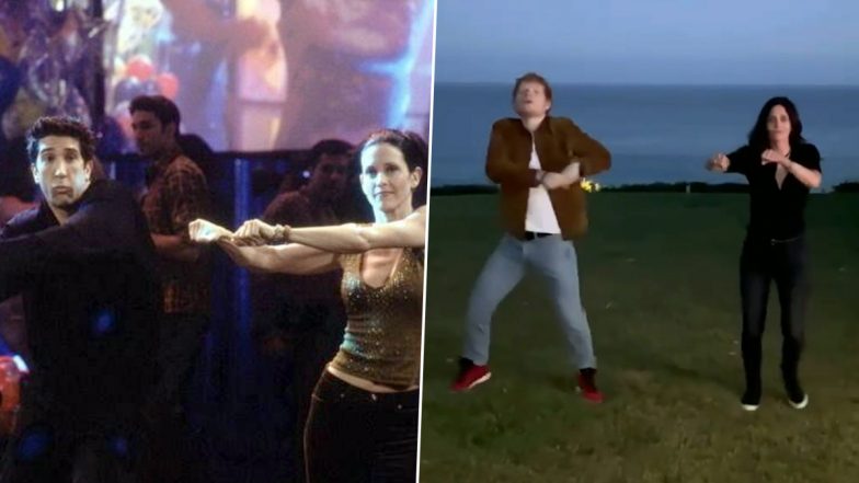 FRIENDS: Courteney Cox And Ed Sheeran Recreate Ross-Monica's Routine And They Had A Great Fall (Watch Video)