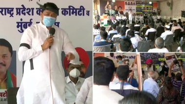 Mumbai: Congress Workers Wear Black Bands, Protest Against Centre Over Fuel Price Hike, COVID-19 Management