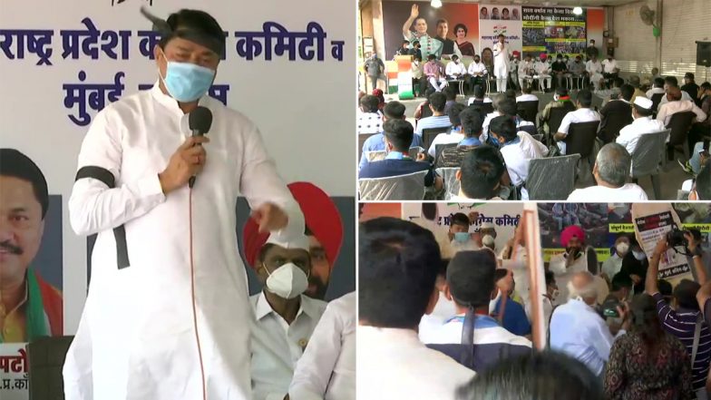 Mumbai: Congress Workers Wear Black Bands, Protest Against Centre Over Fuel Price Hike, COVID-19 Management