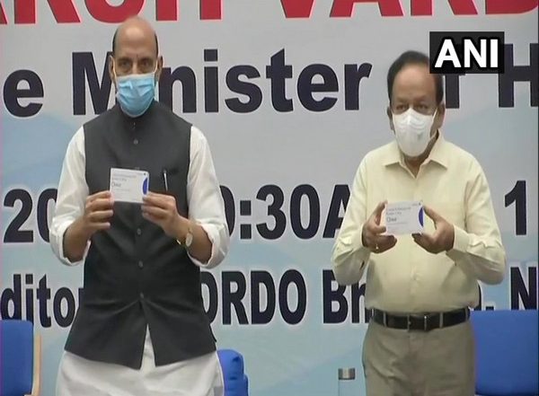 India News | Rajnath Singh, Harsh Vardhan Release First Batch of DRDO's Anti-COVID Drug 2-DG