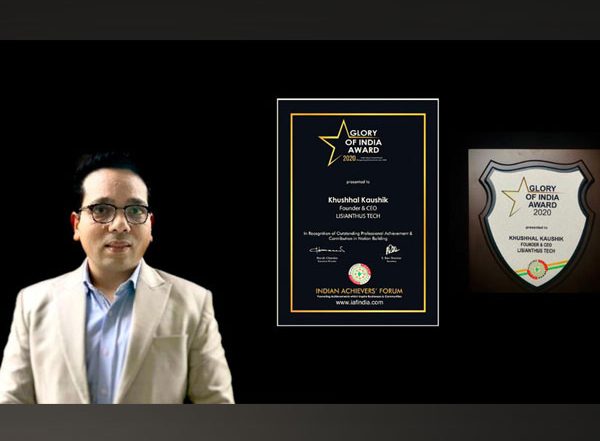 Business News | Khushhal Kaushik, the Founder of Lisianthus Tech, Received the Glory of India Award 2020