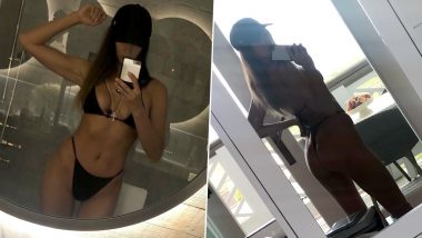 Irina Shayk Sizzles in Sexy Black Thong Bikini Amid Alleged Relationship Reports With Kanye West, See Hot Mirror Selfie Pics!