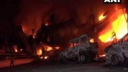 India News | J-K: Massive Fire Breaks out at Chemical Factory in Udhampur