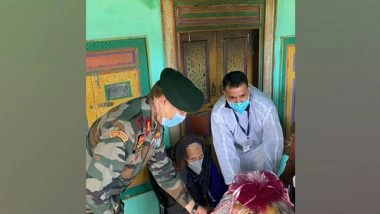 India News | Indian Army Northern Command Felicitates 120-year-old for Taking COVID-19 Vaccine Jab