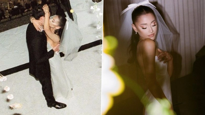 Ariana Grande Makes Beautiful Bride In Vera Wang Gown, See Pictures of Her Intimate Wedding 