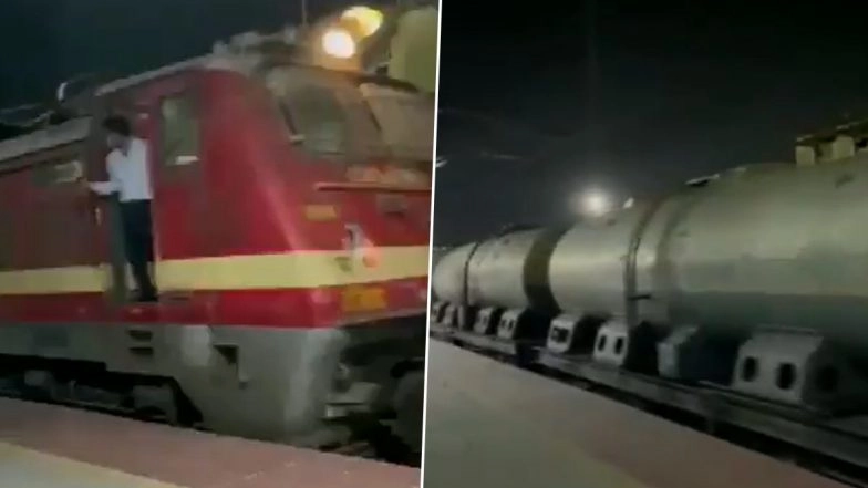 Maharashtra: First Milk Train With 45,000 Litres of Milk Leaves From Nagpur to Delhi's Hazrat Nizamuddin To Meet Up Demand During Lockdown (Watch Video)